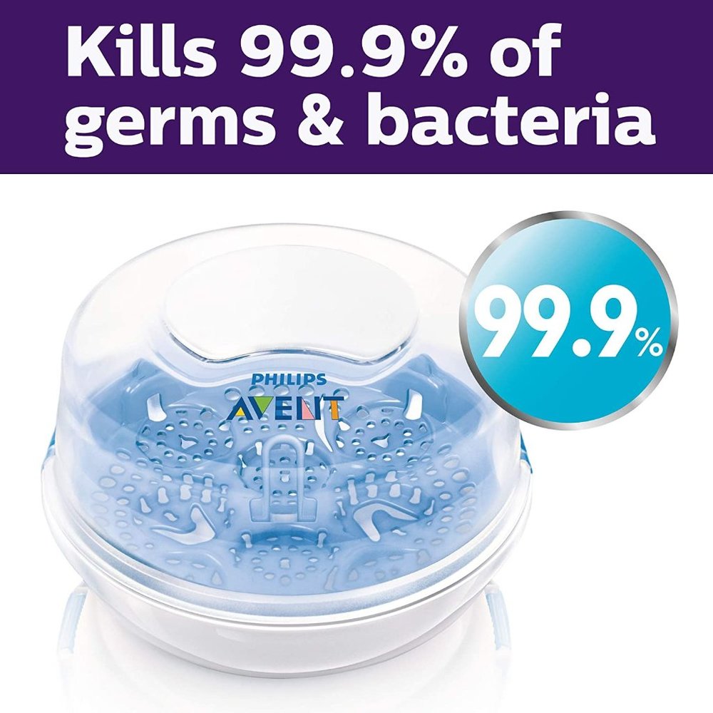 AVENT Microwave Steam Sterilizer for Baby Bottles, Pacifiers, Cups and More